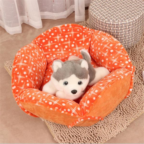 

self-warming cat and dog bed cushion mat petal shaped kennels & pens