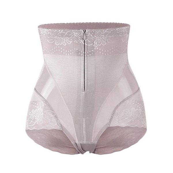 

women's shapers women underwear waist trainer zipper body shaper high control slimming tummy shapewear lace seamless panties, Black;white