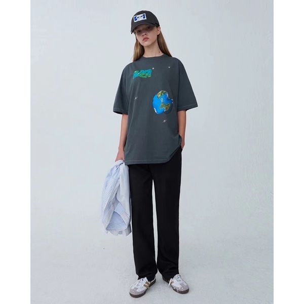 

tee tshirt spacecraft ufo -quality printing graphic planet adher man's korea shirt error, White;black