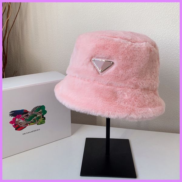 

new fluffy bucket hat women winter luxury men furry hats designers caps hats mens fuzzy bonnet beanie hat cap fitted trucker letter p cap, Blue;gray