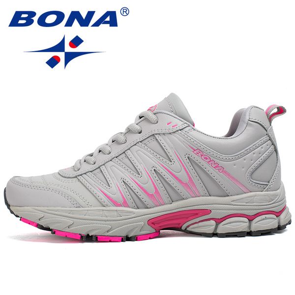 

bona men and women's running shoes spring outdoor walking jogging sneakers lace up genuine leather athletic shoe hiking climbing