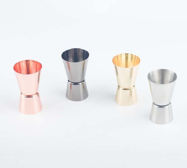 Edelstahl Cocktail Shaker Messung Becher Werkzeuge Doppelkopf Wein Messgerät 15 / 30ml