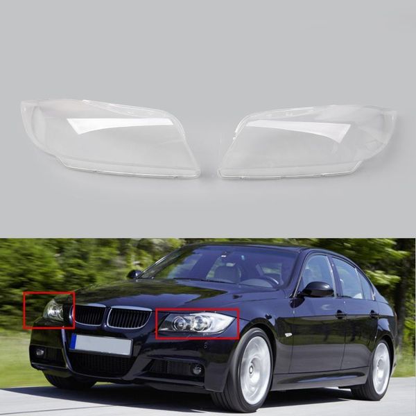 

car headlights eng front left/right headlight headlamp lens covers for 3 series e90 2006-2012 styling