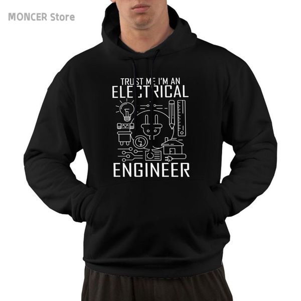 

men's hoodies & sweatshirts trust me i am an engineer geek quote hoodie sweatshirt harajuku streetwear boys, Black