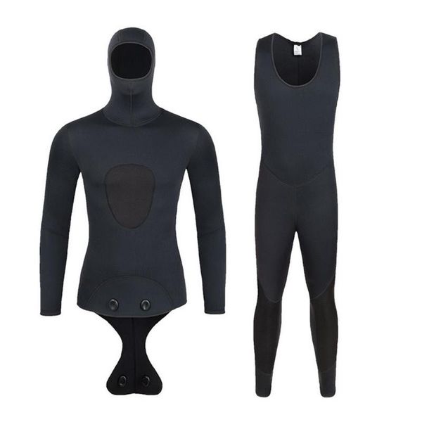 

two-piece suits full-body men 3mm neoprene wetsuit surfing swimming diving suit triathlon wet for cold water scuba snorkeling spearfishing
