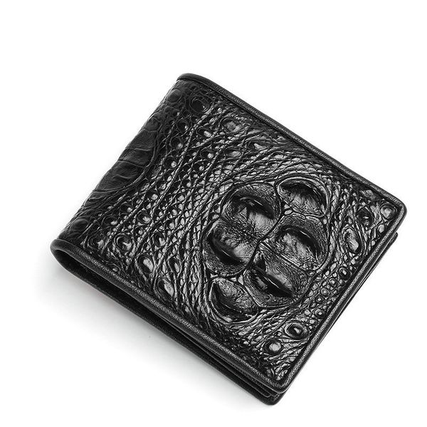 

bags wallet backpack alligator men's leather horizontal business leisure fashion short, Black;red