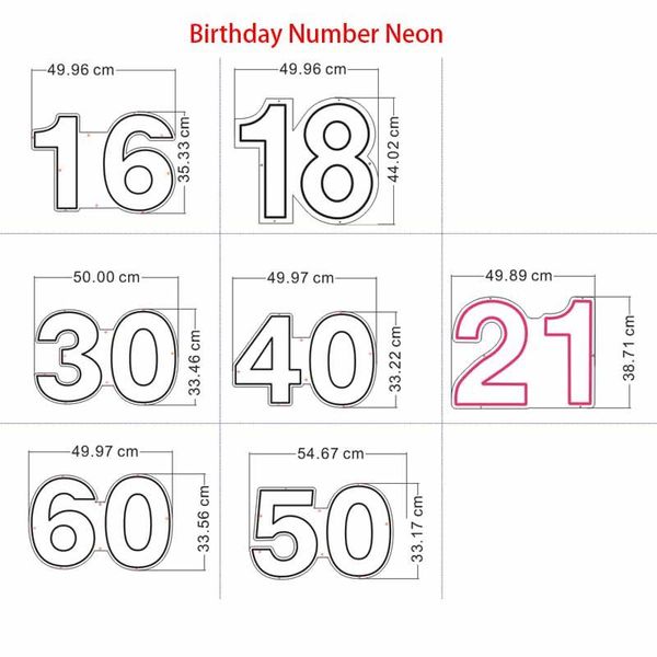 

other event & party supplies led 16 21 18 30 neon sign birthday decor custom made wall lights wedding shop window restaurant decoration
