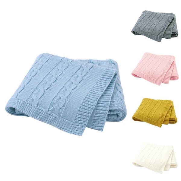 

blankets & swaddling baby blanket knitted born soft wrap for toddler bedding