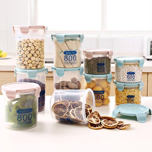 

storage bottles & jars 600-1500ml container kitchen refrigerator noodle sealing box preservation fresh pot tank boxes organizer