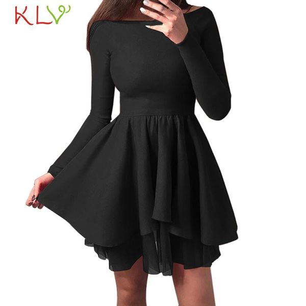 

casual dresses summer dress women elegant off shoulder evening black party robe femme hiver colthes for 2021 19feb17, Black;gray
