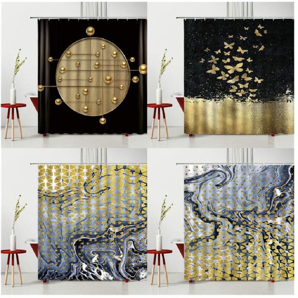 

shower curtains creativity curtain set luxury golden butterfly leaf bead bedroom polyester fabric machine washable