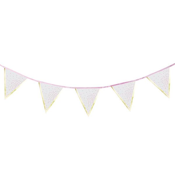 

party decoration 3.5m baby pink disposable dot gold foil paper banner girls birthday wedding holiday diy eco-friendly