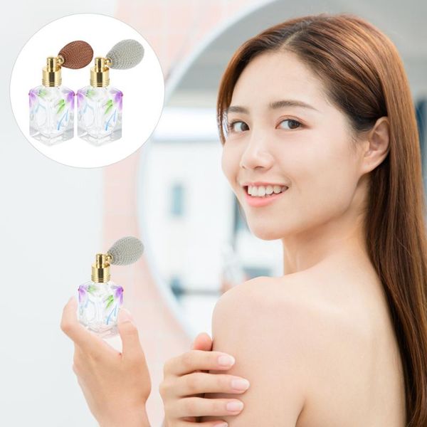 

storage bottles & jars 2pcs perfume spray refillable bottle air bag empty glass