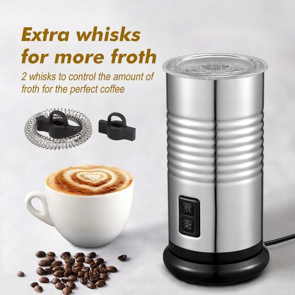

camp kitchen hibrew 3 function electric milk frother steamer creamer heater with foam density for latte cappuccino chocol