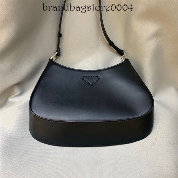 

half moon armpit totes bag 2021 fashion hobo shiny leather flap one-shoulder crescent baguette bags light luxury wild retro handbag