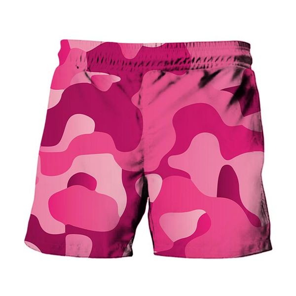 

men's shorts pink camouflage ladies beach pants personalized military training camouflages men sports can be used as parent-child pant, White;black
