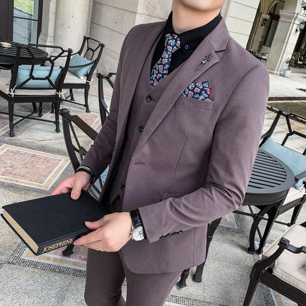 

men's suits & blazers 2021 mens white suit jackets slim fit blue tuxedo perfume masculino short men club outfits, White;black