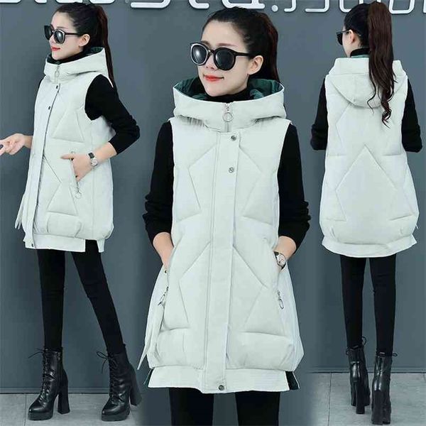 

ymwmhu fashion waistcoat vest women solid white elegant sleeveless jackets thin and light autumn winter parkas 210909, Black;white