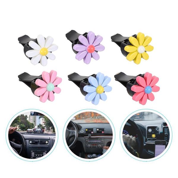 

car air freshener 6 sets flower shape perfume clip delicate elegant diffuser
