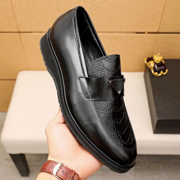 

luxury designer men casual shoes authentic metal trample lazy dress shoe buckle shoes mens [with box] au41, Black
