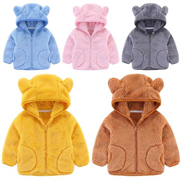 

jackets toddler kids baby girl boy cute clothes fashion jacket children's fleece hooded winter coat outerwear born soft warm set, Blue;gray