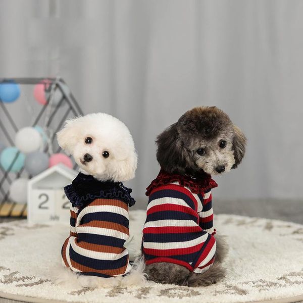 

dog clothing tibetan blue striped four-legged pet clothes apparel