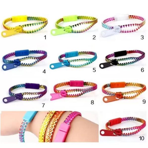 

fidget zipper bracelet cell phone straps zipped unzipped decompression wrist band toys stress reliever autism anxiety reducer reusable plast