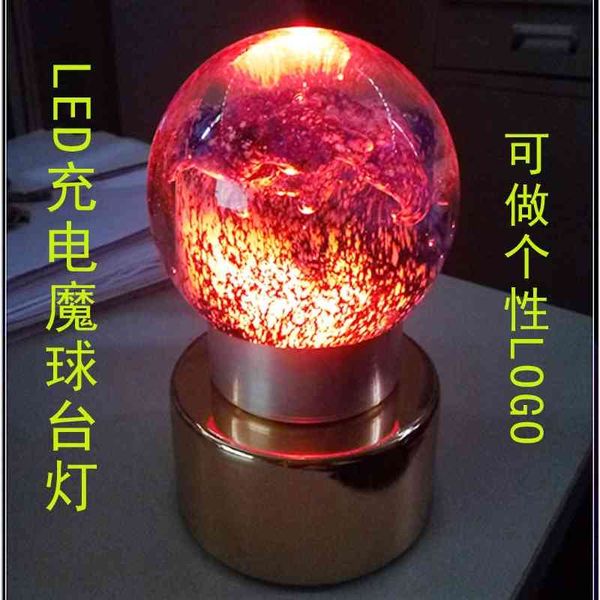 

led acrylic crystal magic charging bar restaurant ktv room table atmosphere ball lamp