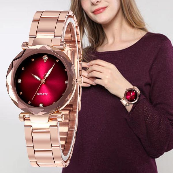 

wristwatches wj-7779 rose gold luxury women watches rhinestone female buckle watch metal strap quartz wristwatch montre femme, Slivery;brown