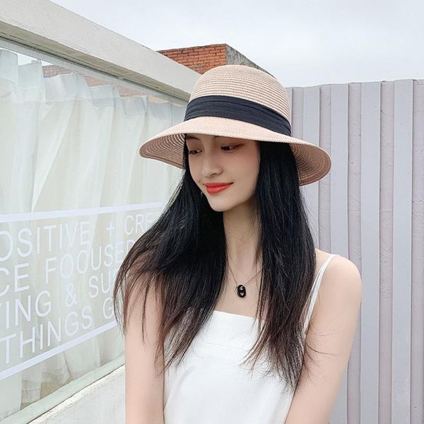 

wide brim hats sunshade visor protection hat oversized eaves sun for women outdoor summer sunscreen cap beach gorras hombre, Blue;gray