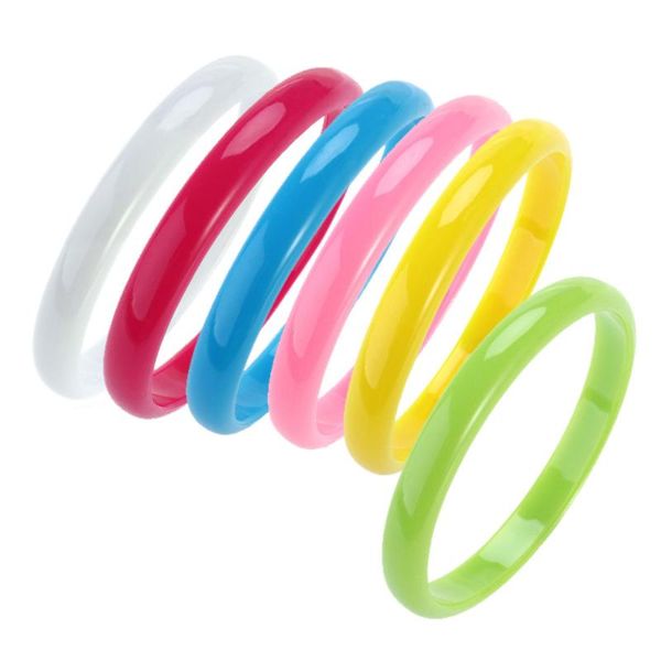 

6pcs fashion bangle bracelets candy color bracelet for children (random color), Black