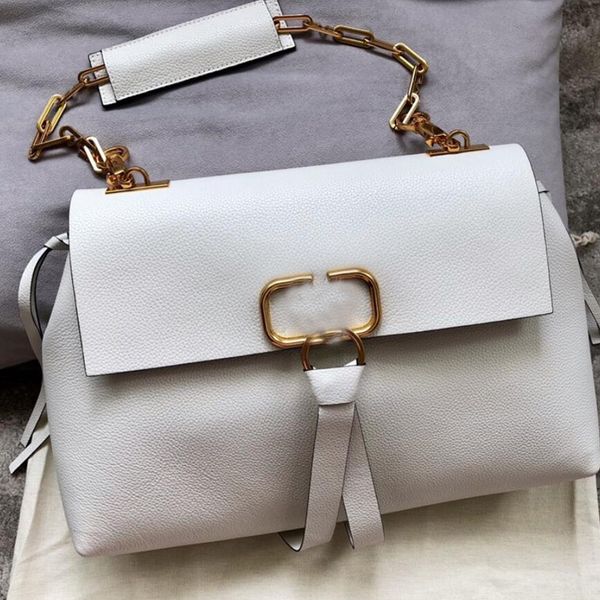 

women shoulder bag handbags genuine leather bag falling lines highest quality metal fittings detachable chain shoulder strap haspzijf