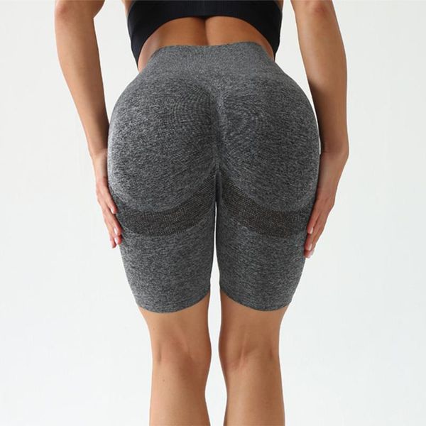 

yoga outfit 2021 high waist seamless shorts women fitness clothing push up hip gym sports workout short leggings tights
