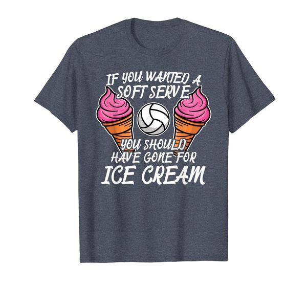 

volleyball soft serve shirt ice cream funny team sport gift, White;black