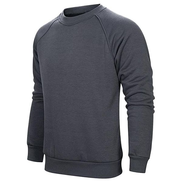 

men's hoodies & sweatshirts men's autumn slim casual o neck solid long sleeve sweatershirts clothes color pulovers streetwear men, Black