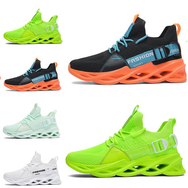 

r non-brand men women running shoes blade breathable shoe black white green orange yellow mens trainers outdoor sports sneakers 39-46