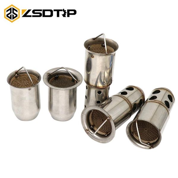 

motorcycle exhaust system zsdtrp universal 51mm 60mm front real catalyst db killer for muffler reduce noise with metal
