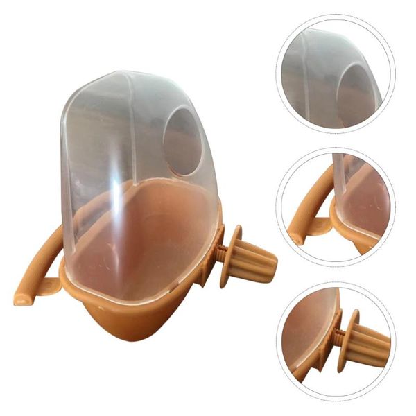 

other bird supplies 2pcs pet parrot feeder transparent feeding box cage accessory