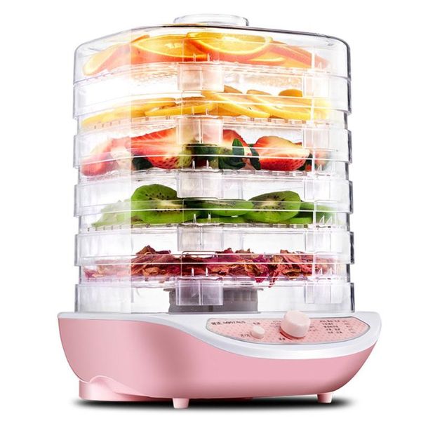 

dehydrator fruit vegetable meat drying machine pet snacks dryer with 5 trays 220v pink white dehydrators
