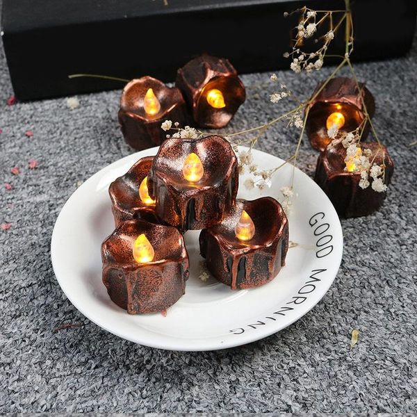 

black flameless candles flickering light led for favor home decor