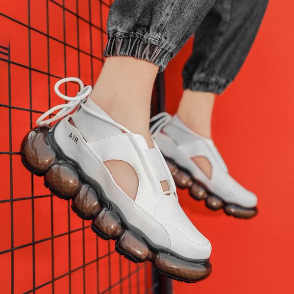 

2021 running shoes roman sandals thick-soled tennis men white black summer korean fashion casual shoe large size breathable sneakers run-sho
