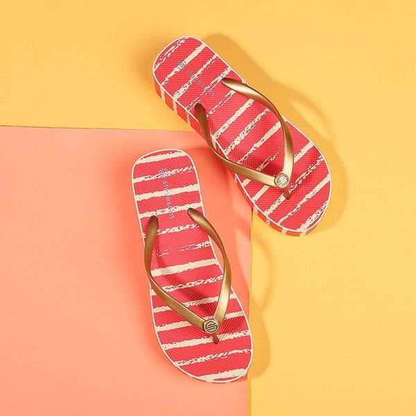 

slope heel comfortable pink flip flops fashion apartment slippers beach platform high, Black