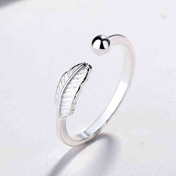 

todorova new fashion silver color elegant feather adjustable rings for women creative simple jewelry party accessories gifts g1125, Slivery;golden