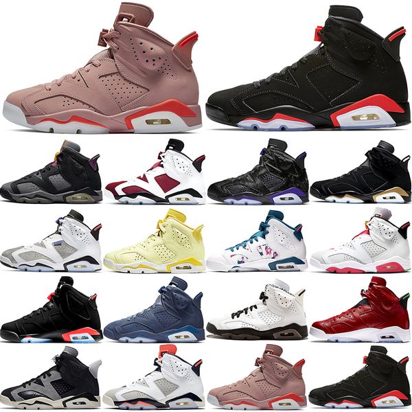 

original 6s basketball shoes 6 mens tinker tech chrome infrared hare floral flint dmp carmine bordeaux aleali may sports trainers sneakers u, White;red