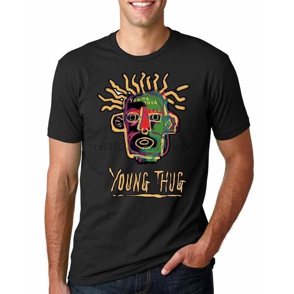 

swag tshirts mens rapper young thug men t shirt 100% cotton short sleeve guys brand clothing, White;black