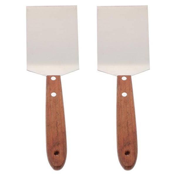 

spoons 1pc stainless steel steak spatula multi-function teppanyaki tool (coffee)
