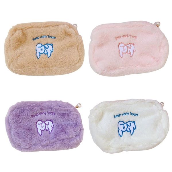 

pencil bags kawaii dog plush case pen bag pouch cute girls student stationary school supplies kids gift