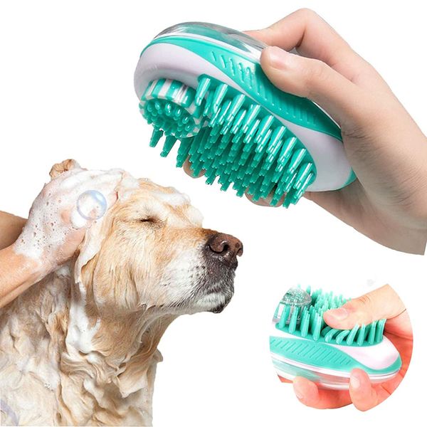 2021 Pet Dog Bath Brush Pettine Silicone SPA Shampoo Doccia Massaggio Depilazione per cani Gatti Pulizia Toelettatura Strumento