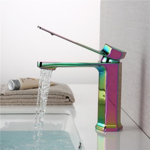 

bathroom sink faucets the colorful gradient hexagonal copper and cold water tap stage basin chromatic bibcock deck mounted faucet