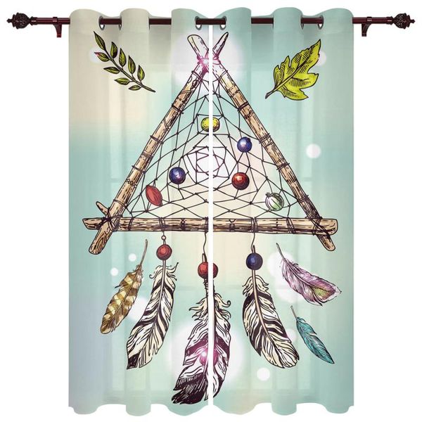 

luxury modern window curtains dream catcher feather bedroom living room dining translucent beautiful curtain & drapes